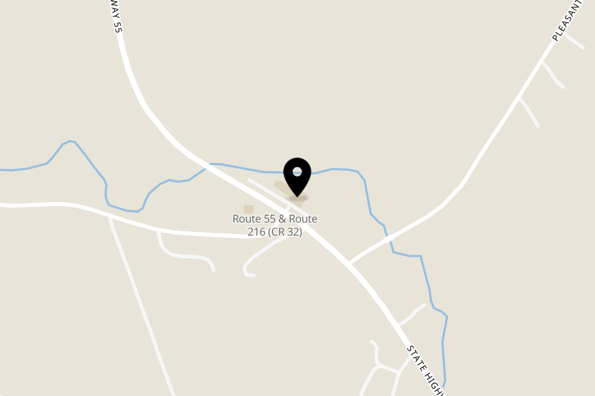 Map showing the location of A&J ITALIAN DELI on 2859 State Rte 55 #5 in Poughquag
